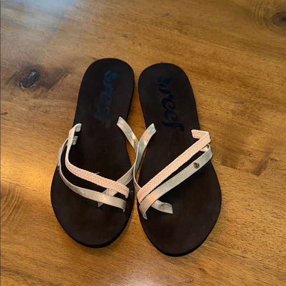 Reef Shoes - Reef Black, Tan, and Gold Sandals